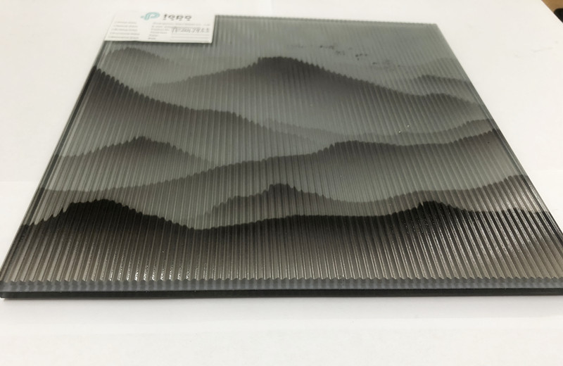 Paysage Peinture verre feuillet&eacute; fil